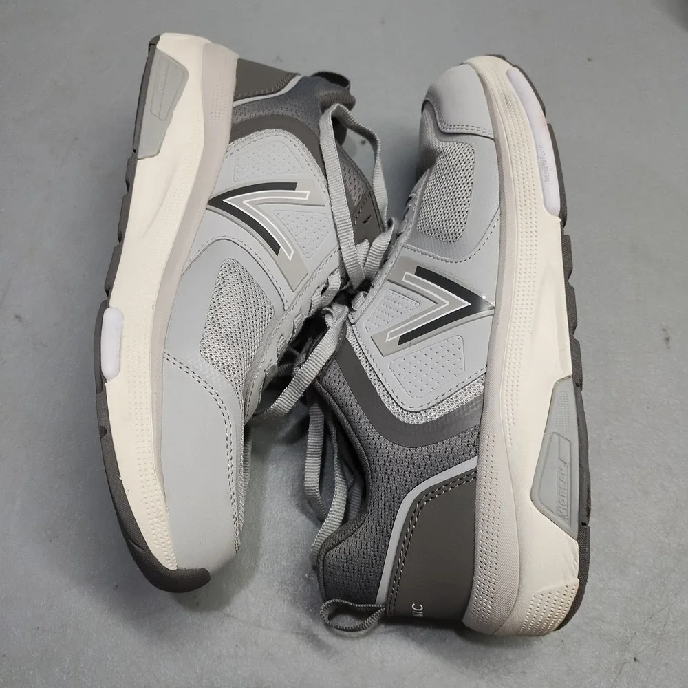 Vionic Walk Strider Sneakers Womens 8 Gray White Arch Support Athletic Lace Up